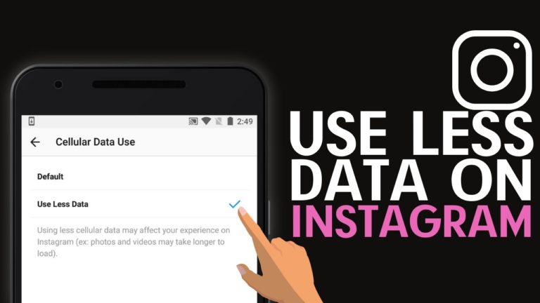 استخدام بيانات أقل على instagram